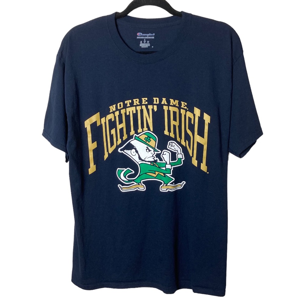 Notre Dame Blue short sleeve tee shirt. Large